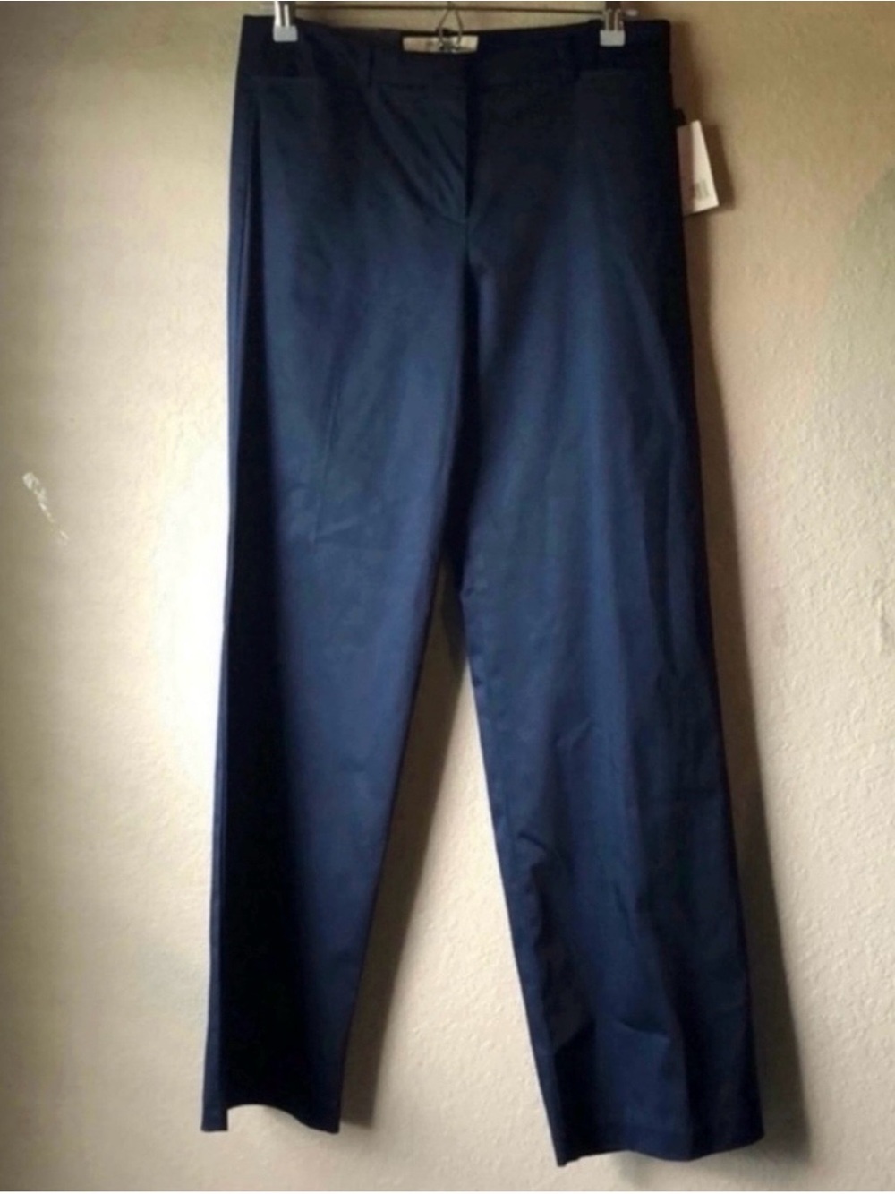 New Liz Claiborne Pants Women’s Jackie Dark Blue Straight Leg Flat Front Sz 8